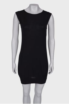 Dress with rhinestone buttons on the back