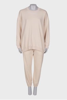 Beige suit loose fit