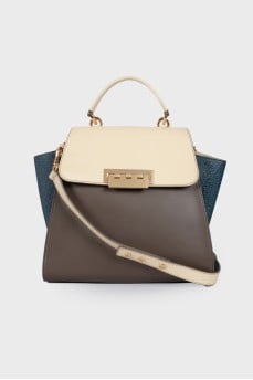 Mixed leather bag