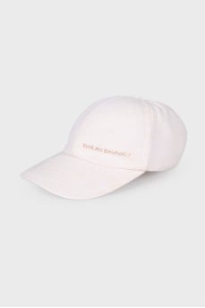 Textile cap with brand logo