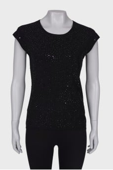 Black T-shirt with sequins