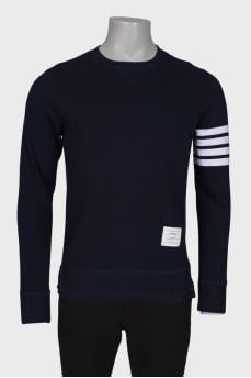 Men's sweatshirt with stripes on the sleeve