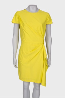 Yellow draped dress