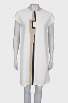 White straight fit dress 