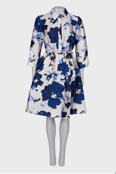 Printed silk dress