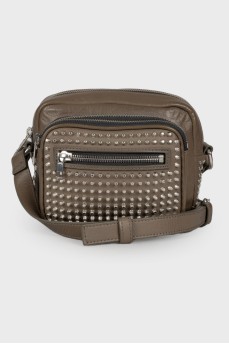 Graphite bag with silver hardware