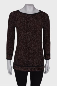 Jumper with leopard print
