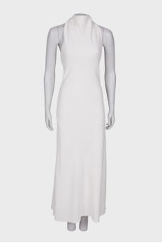 White dress drawstring closure
