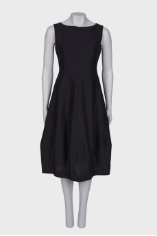 Black midi dress