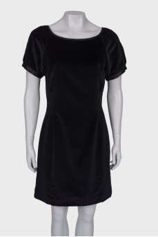 Velor dress with lace
