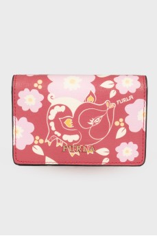Printed leather wallet