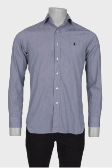 Men's gray striped shirt