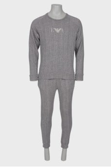 Men's gray sports suit