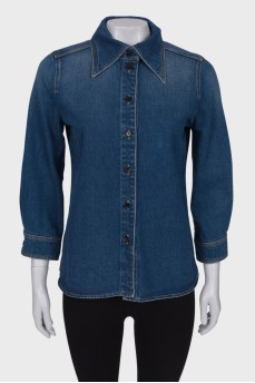 Denim blazer shirt