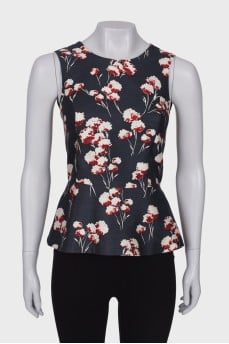 Silk and wool top