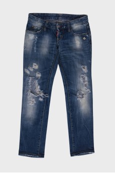 Ripped effect jeans
