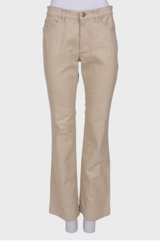 Beige straight fit jeans