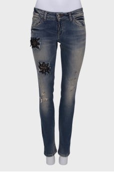 Decorated jeans