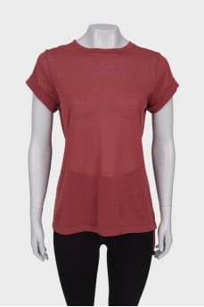 Burgundy straight fit T-shirt