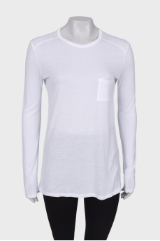 White longsleeve with pocket