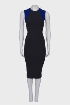 Two-tone body-con shape dress