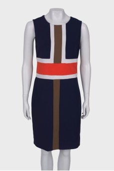 Navy blue dress with inserts