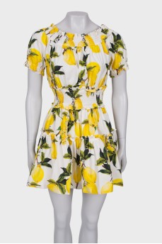 White dress in print