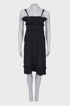 Pleated black dress