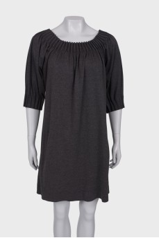 Gray dress with pockets