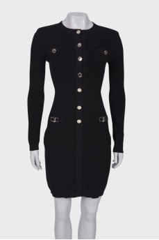 Black dress with silver hardware