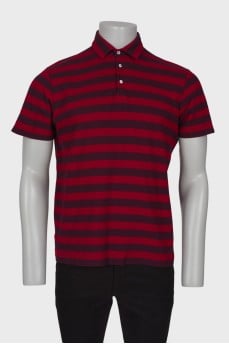 Men's striped polo shirt