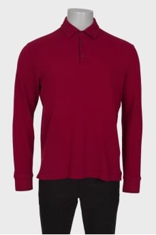 Men's crimson polo jumper