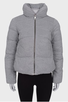 Silver cropped jacket