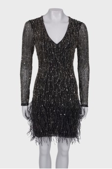 Black dress with rhinestones