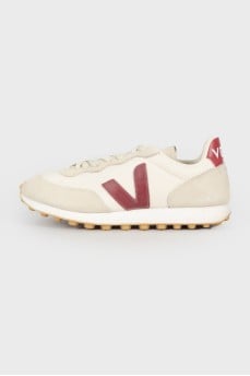 Textile-suede sneakers