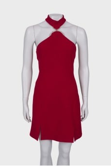 Red mini dress