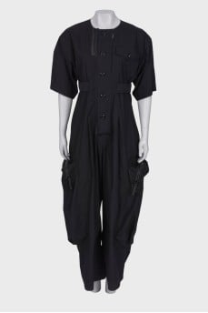 Black jumpsuit with massive pockets