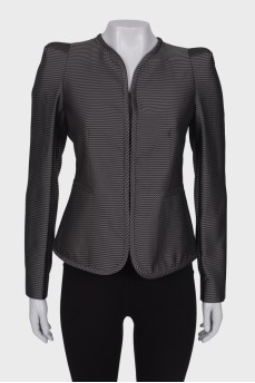 Gray jacket with a pattern
