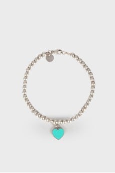 Silver bracelet with pendant