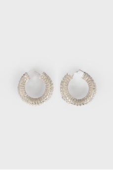 Hoop earrings with crystals