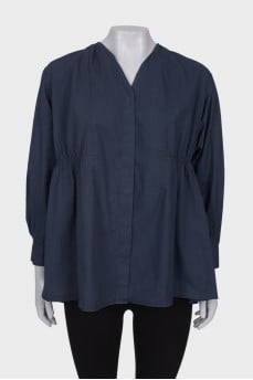 Navy blue loose fit blouse