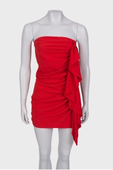 Red dress with frill