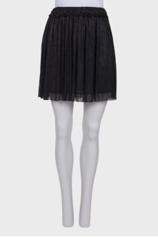 Pleated mini skirt with tag