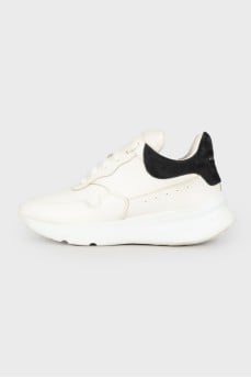 White leather sneakers