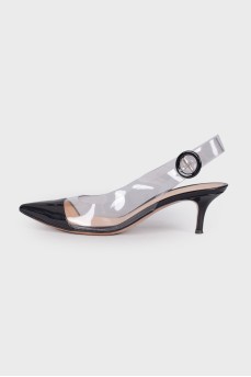 Combined open heel shoes