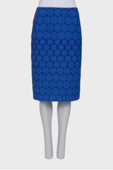 Blue skirt with a pattern