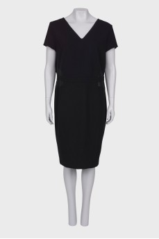 Black dress with translucent inserts