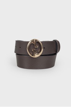 Brown leather belt