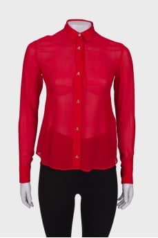 Silk blouse with skulls