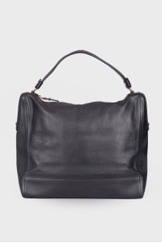 Leather tote bag
